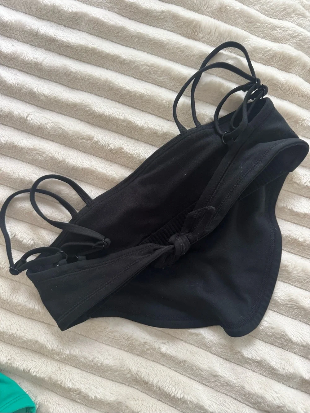 Jo + Jax Dancewear 🖤Black Double-Strap Bandanna Crop Top EUC YM